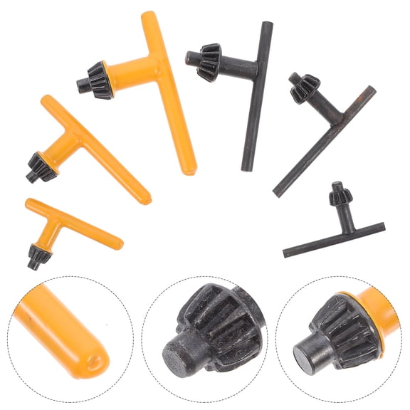 WESIEVYA 6Pcs Replacement Drill Chuck Key Practical Sturdy Chuck Wrench for Home Use