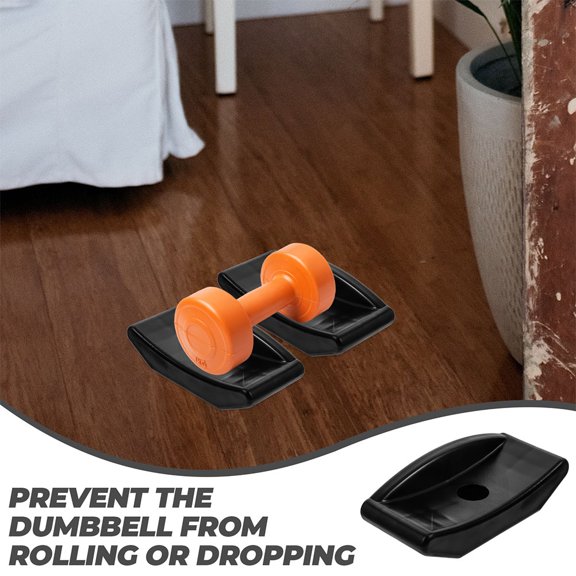 WESIEVYA 6Pcs Sturdy Dumbbell Bracket Black Lightweight Wear Resistant Fitness Dumbbell Display Rack