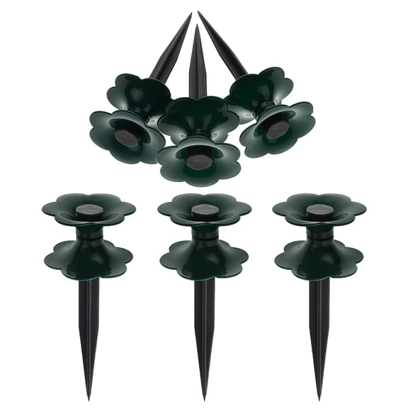 WESIEVYA 6Pcs Versatile Garden Hose Stand with Green Hose Guides and Water Pipe Rack for Outdoor Use