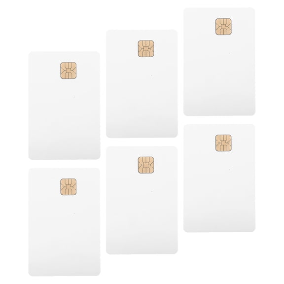 WESIEVYA 6Pcs White PVC Identification Badges with Chip for Work Access Control and Employee Use