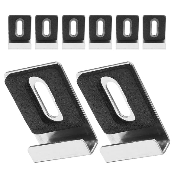 WESIEVYA 8Pcs Glass Mounting Clips for Mirrors and Shelves Sturdy Adjustable Brackets Assorted Colors