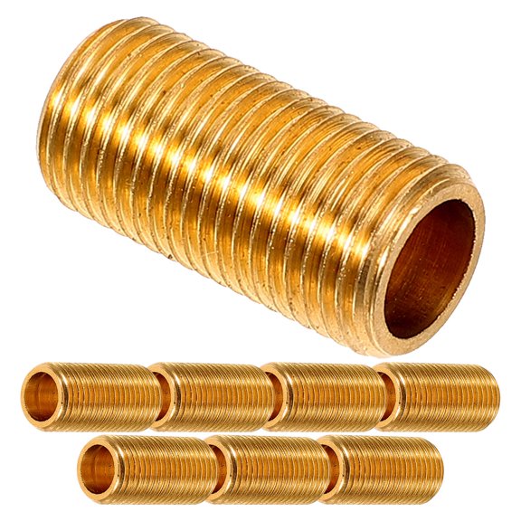 WESIEVYA 8Pcs M10 Copper Lamp Rod Nut with Full Thread for Precise Lighting Assembly and Repair