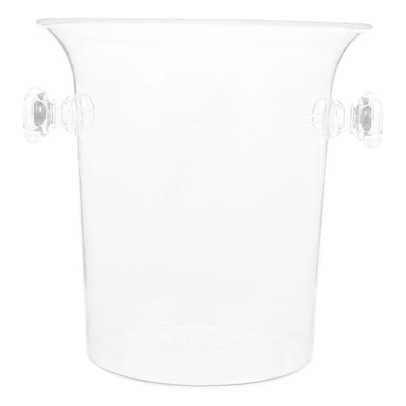 WESIEVYA Acrylic Ice Cube Bucket with Smooth Edges for Household and Bar Storage