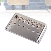 WESIEVYA Adjustable Plated Silver Guitar Bridge Plate for Six String Electric Guitar Parts with Easy Install