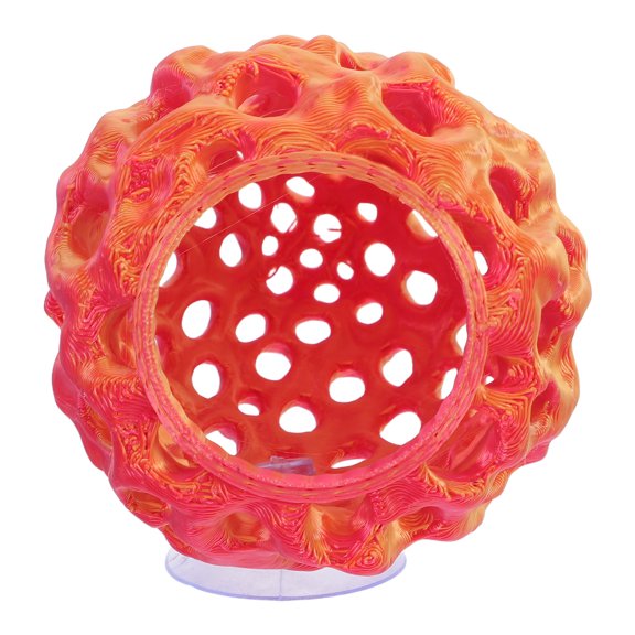 WESIEVYA Orange Aquarium Shrimp Hiding Tunnel Dome, Betta Fish Hideout Cave Shelter, Fish Decor for Small Aquatic Pets