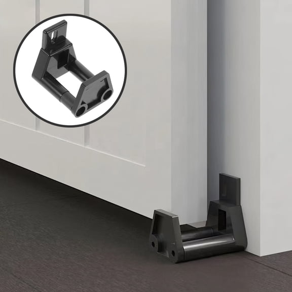 WESIEVYA Barn Door Floor Track Guide in Nylon for Sliding Door Bottom Stability
