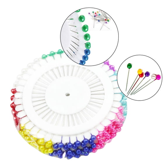 WESIEVYA Bead Tailoring Pins 3 Boxes Sewing Accessories Metal Special Events Decorative Projects Assorted Color