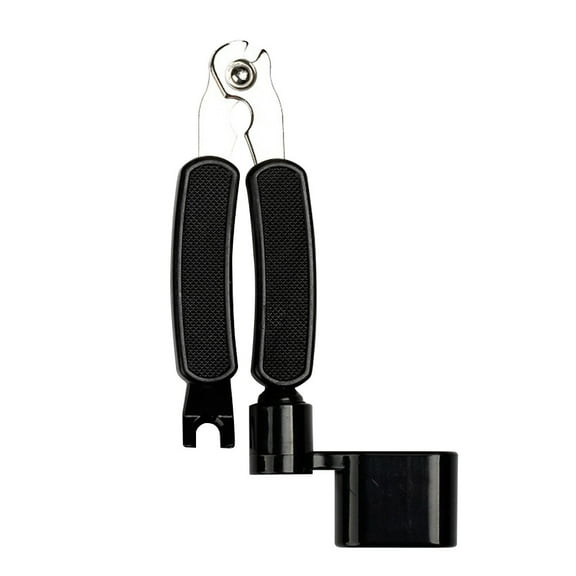 WESIEVYA Black Guitar Peg Puller and String Winder with Drill Adapter for String Instruments