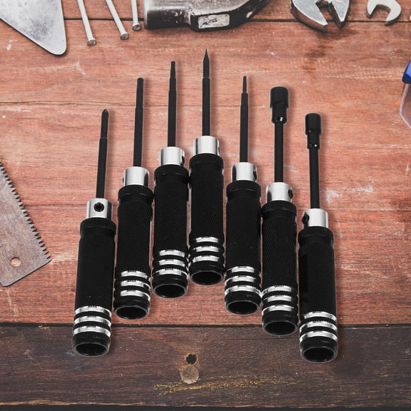 WESIEVYA Black Handle Screw Driver Tools Kit for Rc Helicopter Plane Car Maintenance
