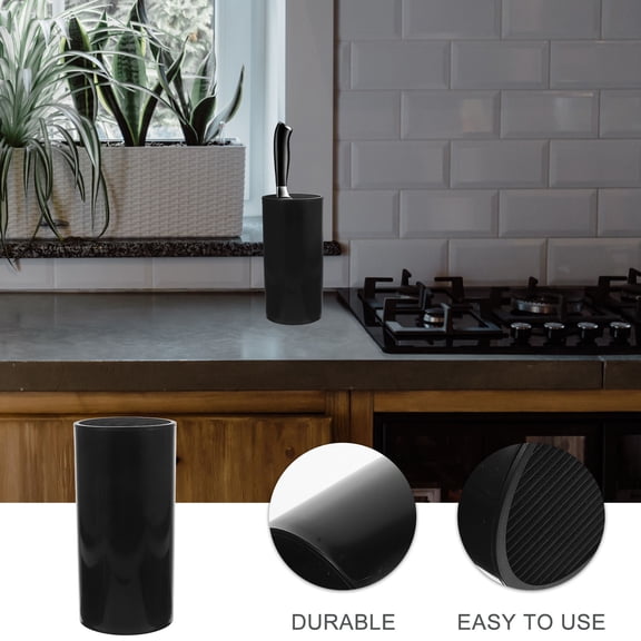 WESIEVYA Black Kitchen Cutter Stand with Creative Design for Clutter Free Storage