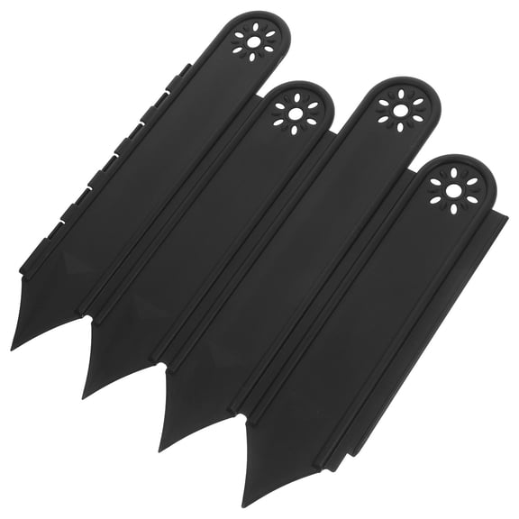 WESIEVYA Black Plastic Garden Edger Fence for Flower Bed Lawn Border with Quick Slot Installation
