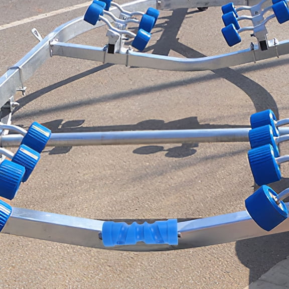 WESIEVYA Blue Heavy Duty Plastic Boat Trailer Roller with Stable Bottom Wheel for Easy Installation
