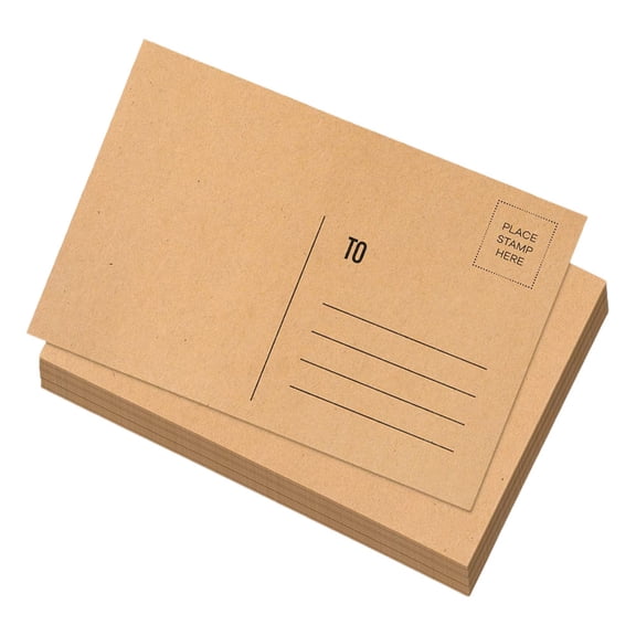 WESIEVYA Brown Kraft Cardstock Postcards for Mailing Ideal for DIY Birthday Travel Thank You and Business Cards