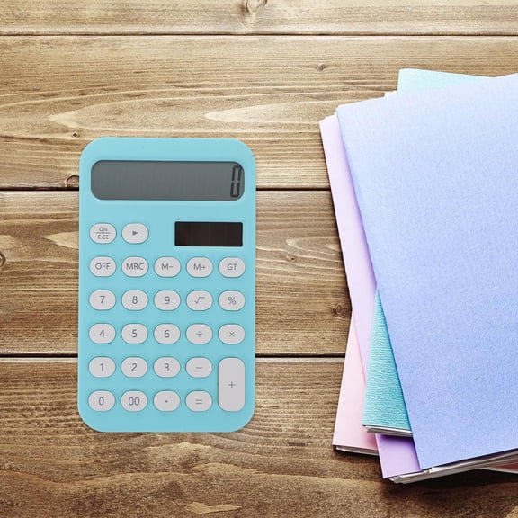 WESIEVYA Calculator Big Buttons Blue ABS For Students 1Pcs