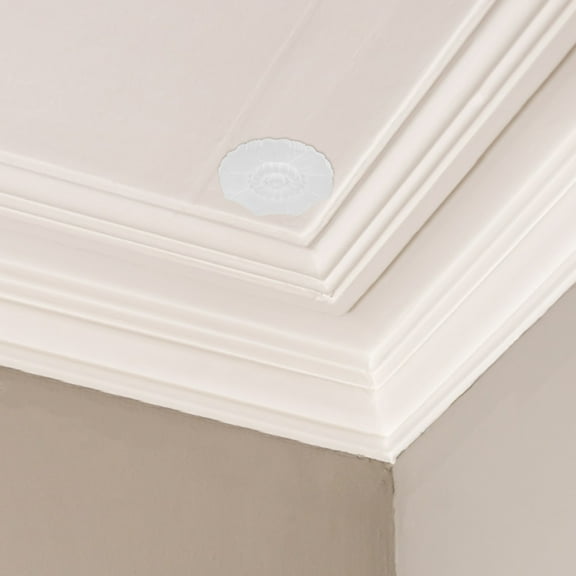 WESIEVYA Ceiling Medallion Decor in White Plastic Embossed Design for Ceiling Light Fixtures