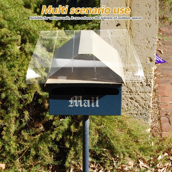 WESIEVYA Clear Plastic Mailbox Rain Shield Plate with Durable Weatherproof Design for Outdoor Use