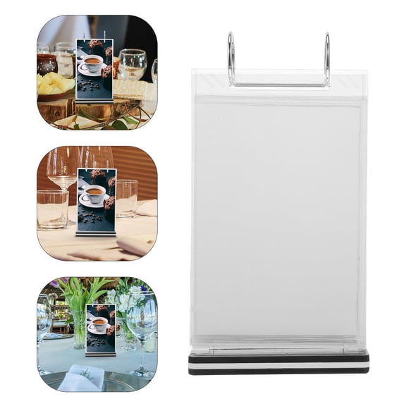 WESIEVYA Clear Poster and Menu Display Stand for Tabletops in Restaurants and Parties