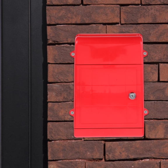 WESIEVYA Commercial Mailbox Rectangular Red Plastic Charging Storage 1Pack