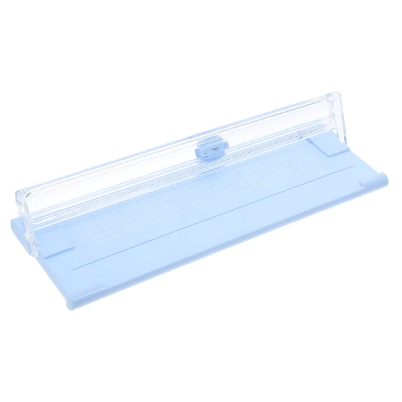 WESIEVYA Compact Blue Paper Cutter for Office and Crafting with Easy Manual Operation Design