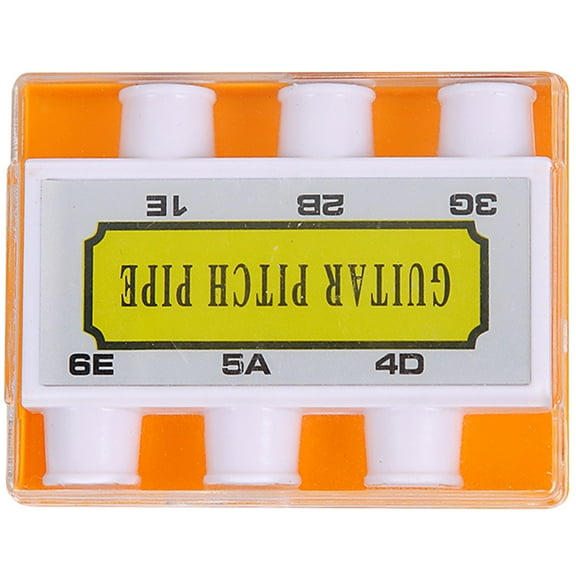 WESIEVYA Compact Guitar Tuning Tool White Plastic Pitch Pipe for Acoustic and Electric Use
