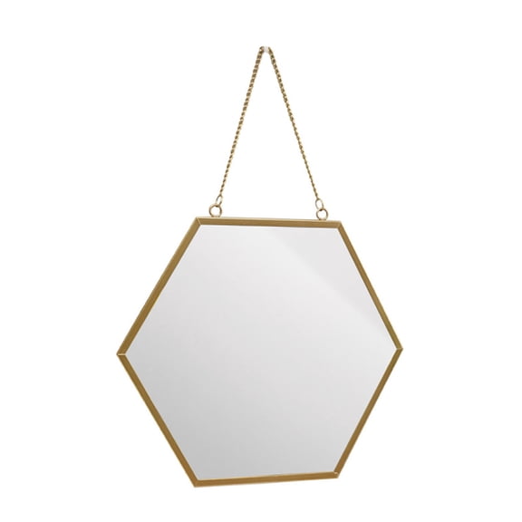 WESIEVYA Decorative Wall Mirror Modern Metal Hexagonal Home Decor 1Set