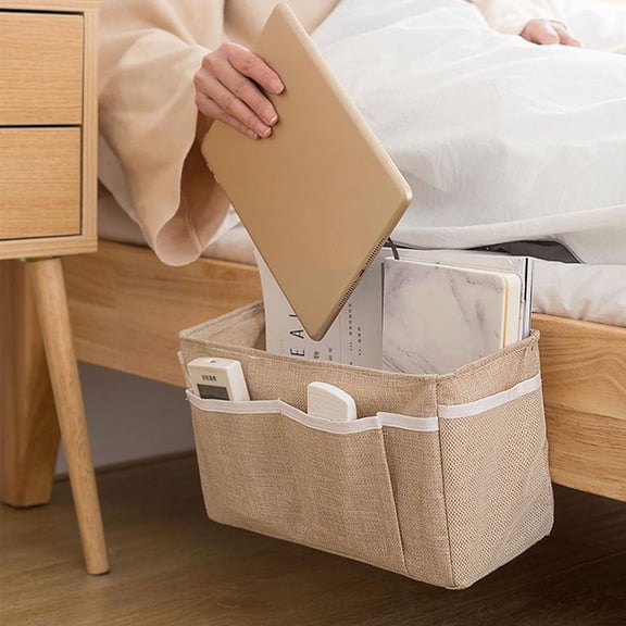 WESIEVYA Dormitory Bedside Organizer Hanging Basket Multifunctional Storage Bag Loft Bed Accessory