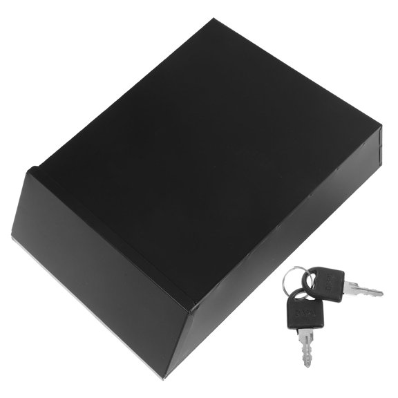 WESIEVYA Durable Black Wall Mailbox for Outside with Iron Material and Sleek Design
