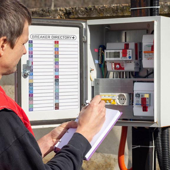 WESIEVYA Electrical Box Labels with Durable PVC Adhesive for Home Use Numbered Circuit Breaker Identification