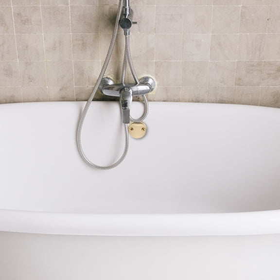 WESIEVYA Elegant Golden Bathtub Overflow Face Plate with Durable Stainless Steel Material