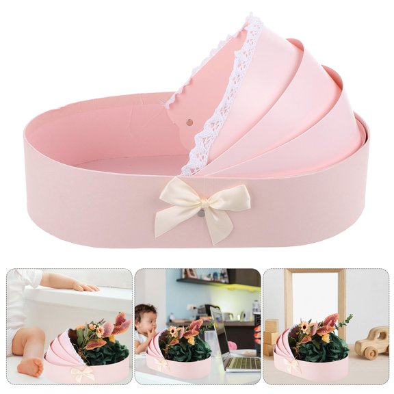 WESIEVYA Pink Flower Wrapping Box for Fresh Bouquet Packaging and Special Occasions
