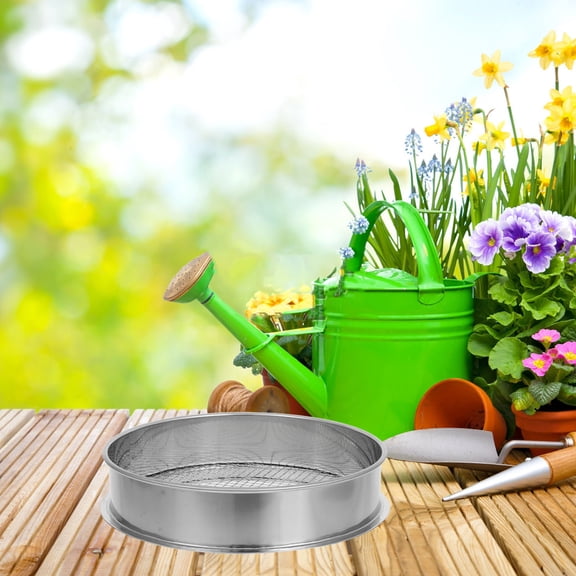 WESIEVYA Garden Soil Sifter Stainless Steel Mesh Screen for Compost Sand Rock Separation