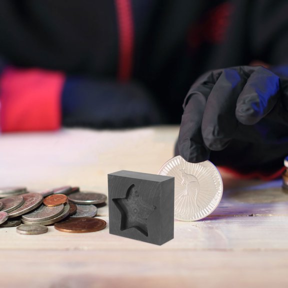 WESIEVYA Graphite Mold for Metals with Unique Star Pattern Suitable for DIY Metal Casting and Jewelry Making
