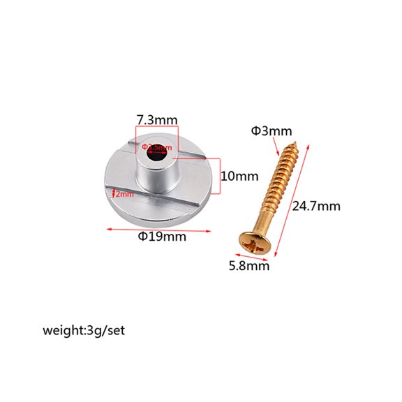 WESIEVYA Guitar Maintenance 1Set Metal Guitar String Retainer Bars Accessories for Bass Pressure String Retainer Buckle