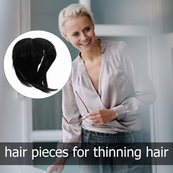 WESIEVYA Hair Wiglet for Women Synthetic Hairpiece with Thick Bangs Blend with Natural Hair 1 PCS