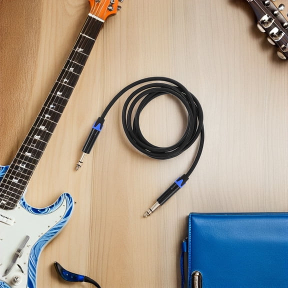 WESIEVYA Heavy Duty Guitar Pedal Cable Multi Color Trs Balanced Connection with Metal Plugs