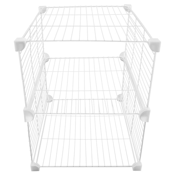 WESIEVYA Wire Storage Basket Bin for Refrigerator Freezer Shelf Organization White
