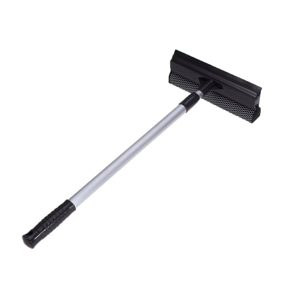 WESIEVYA Indoor Window Squeegee with Extendable Grey Handle and Microfiber Absorbing Water Efficiently