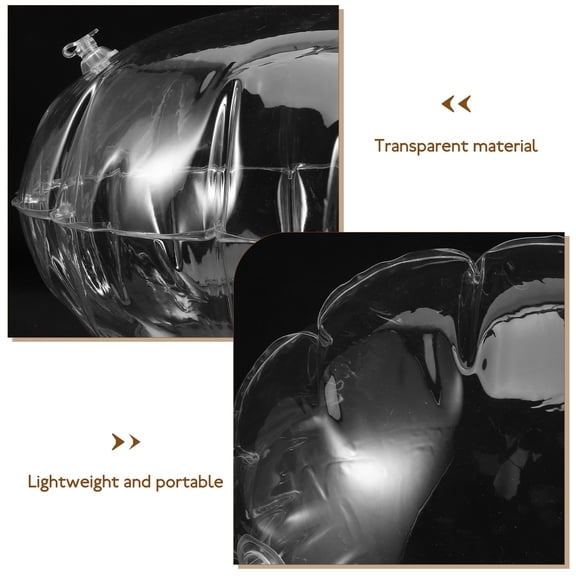 WESIEVYA Inflatable Pillows Inflatable Pillows for Outdoor Travel Transparent PVC Travel Companion 1Set