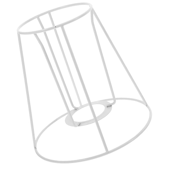 WESIEVYA Iron Wire Lampshade Frame in White for Versatile Use in Ceiling and Wall Light Fixtures