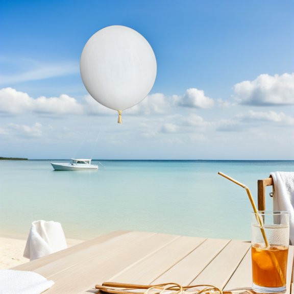 WESIEVYA Large White Latex Weather Balloon Designed for Aerial Video and Meteorological Study Projects
