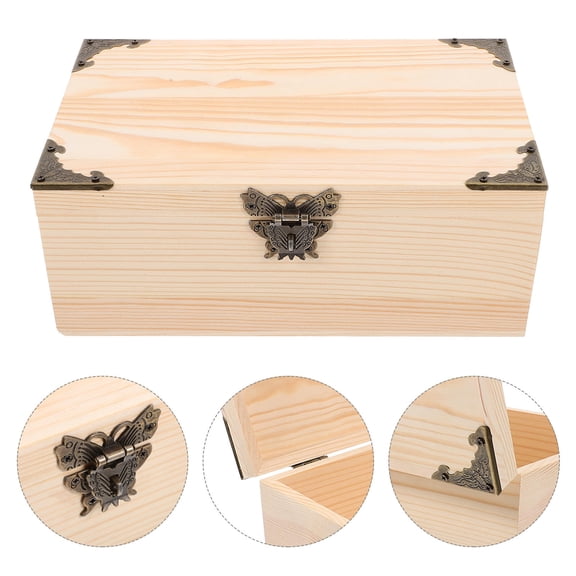 WESIEVYA Memories Keepsake Box Wood Storage Box for Home Storage 1Set