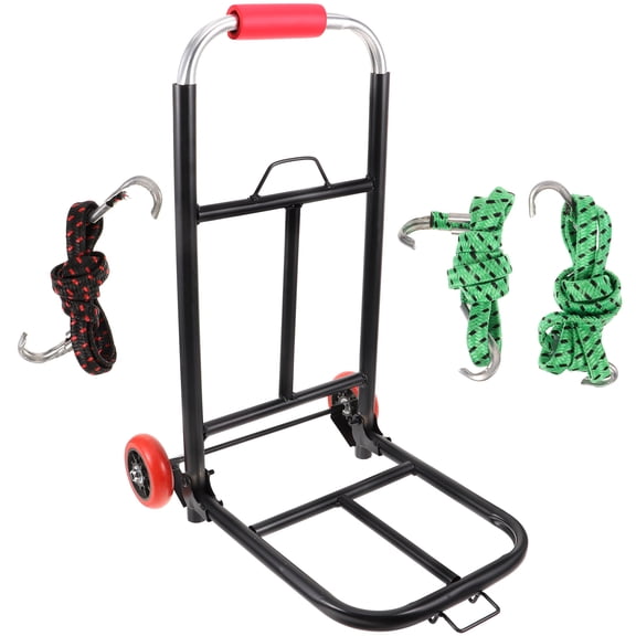 WESIEVYA Multifunctional Iron Two Wheeled Trolley for Heavy Loads with Foldable Design and Easy Carry