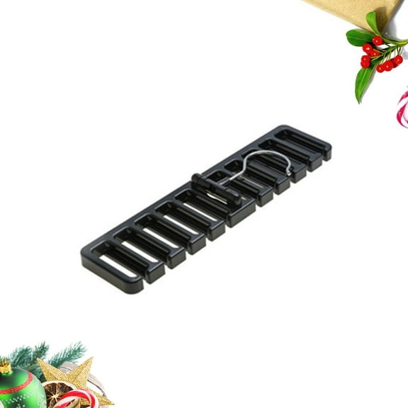WESIEVYA Multifunctional Neck Tie Organizer Plastic Hanger for Belt and Scarf in Black