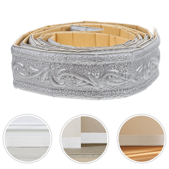 WESIEVYA Peel and Stick Grey Foam Wall Molding Trim for Frames Baseboards and Ceiling Edges
