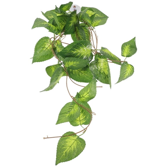 WESIEVYA Plastic Reptile Terrarium Plant Decor Light Green Fake Plant Ornament for Fish Tank and Turtle Habitat