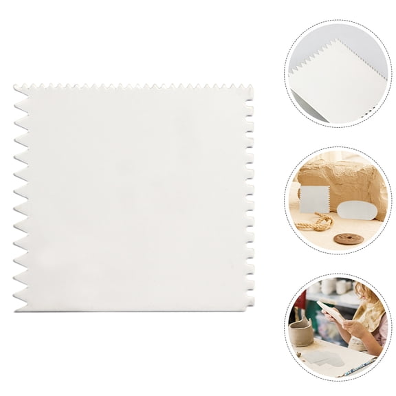 WESIEVYA Plated Silver Stainless Steel Clay Scraper Tool for Polymer Clay Sculpting and Carving