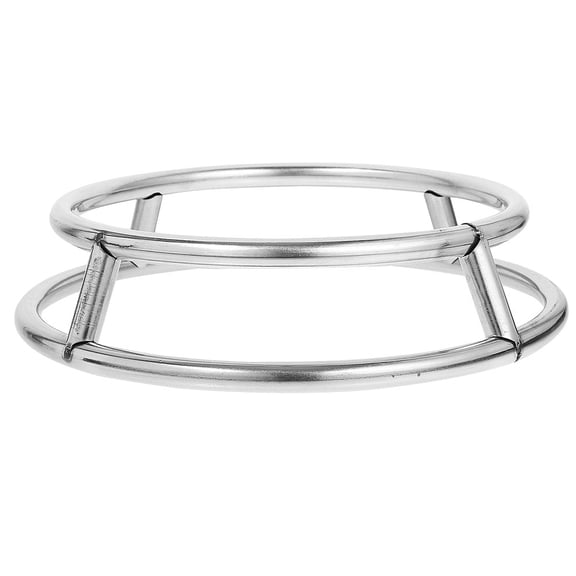 WESIEVYA Plated Silver Stainless Steel Pot Stand with Heat Insulation for Kitchen Countertop