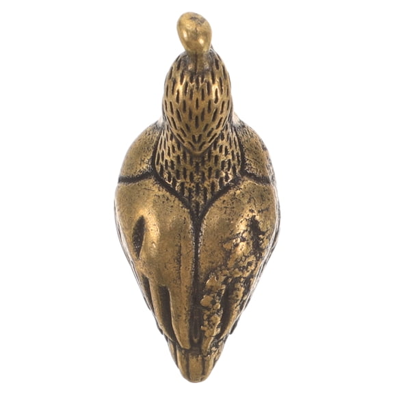 WESIEVYA Polished Brass Bird Figurine for Home Desk and Table Decoration