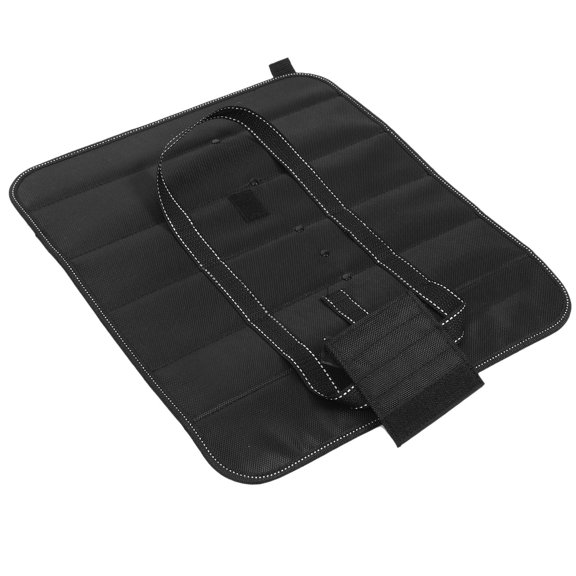 WESIEVYA Portable Black Cutter Organizer Bag with Multi Compartments for Cutlery Storage