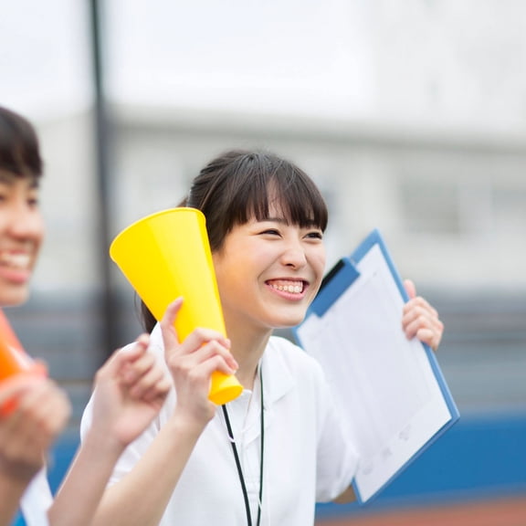 WESIEVYA Portable Yellow Party Horn Noise Maker Plastic Trumpet for Game Day and Concert Fun